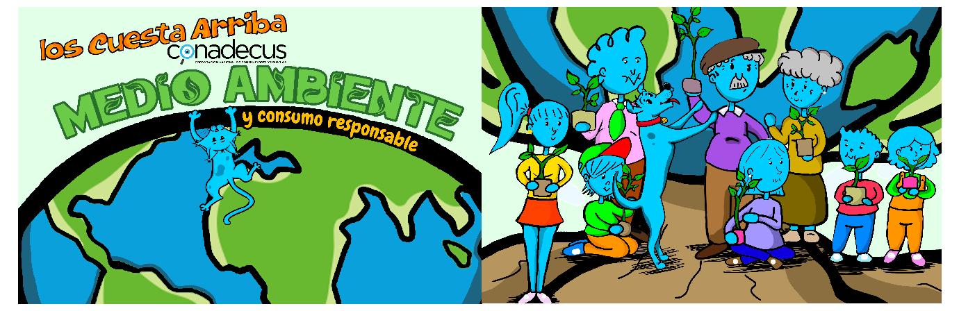 Comic sobre el cuidado del Medio Ambiente y Consumo Responsable