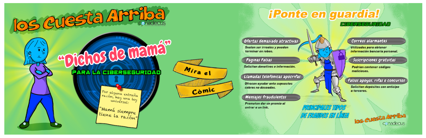 Cómic – Los dichos de mamá aplicados a Ciberseguridad en Internet